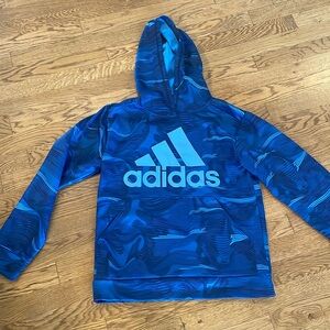 Boys size Large (14-16) Adidas long sleeve blue hoodie